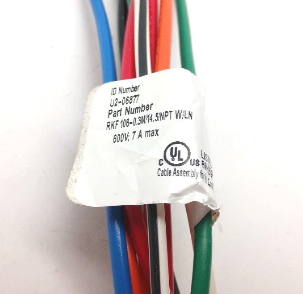 Used Turck U2-06857/RSF 106-0.3M/14.5/NPT W/LN Receptacle Cable 10-Pole
