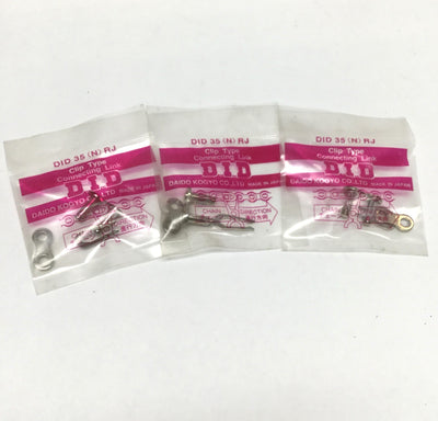 New Lot of 3 Daido DID 35 RJ Roller Chain Clip-Type Connecting Links