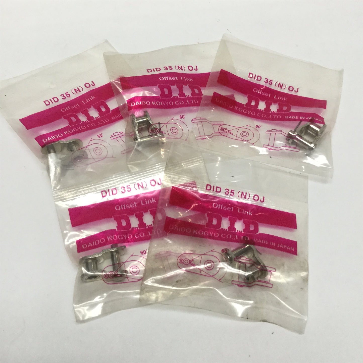 New Lot of 5 Daido DID 35 OJ Roller Chain One-Pitch Offset-Type Links