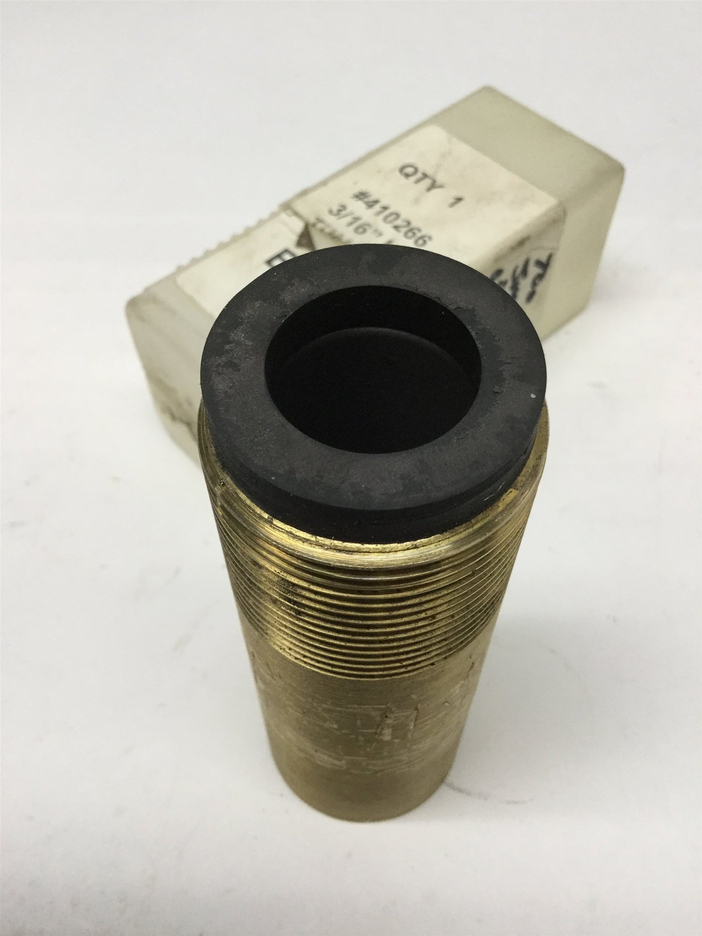 Used Econoline 410266 Tungsten Carbide DP Sand Blast Nozzle 3/16" ID w/ Brass Jacket