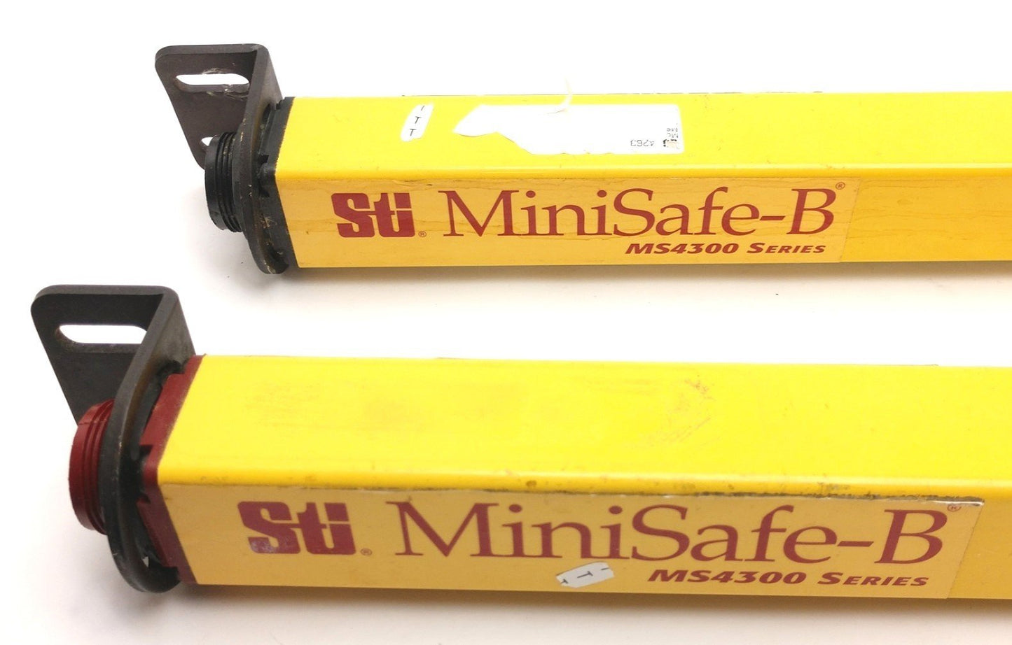 Used STI MiniSafe-B MS4300 Series R&T Light Curtains, Total Length: 24", Sensing: 20"