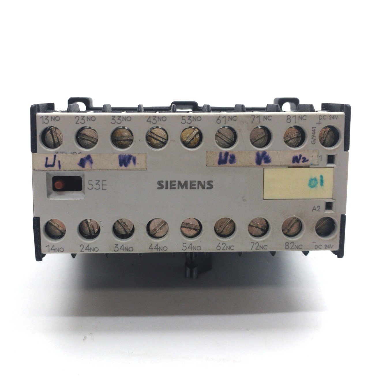 Used Siemens 3TH2153-0BB4 Contactor, 8-Pole 5 NO 3 NC, Coil: 24VDC