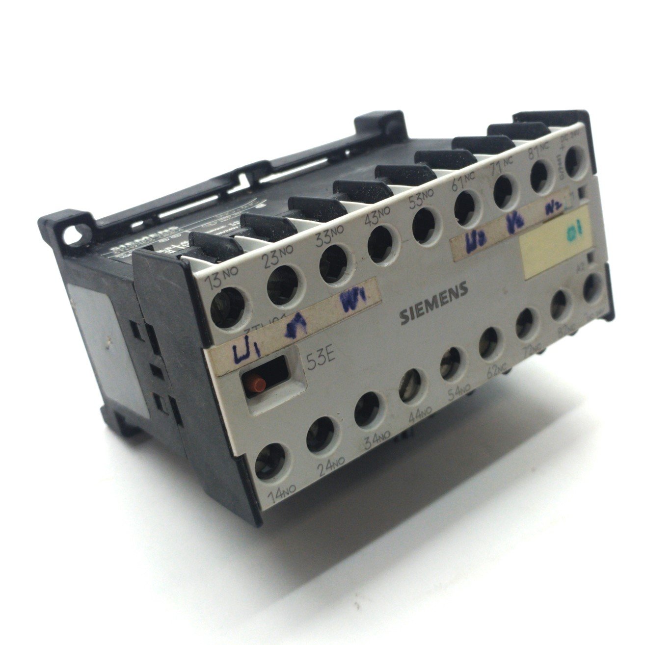 Used Siemens 3TH2153-0BB4 Contactor, 8-Pole 5 NO 3 NC, Coil: 24VDC