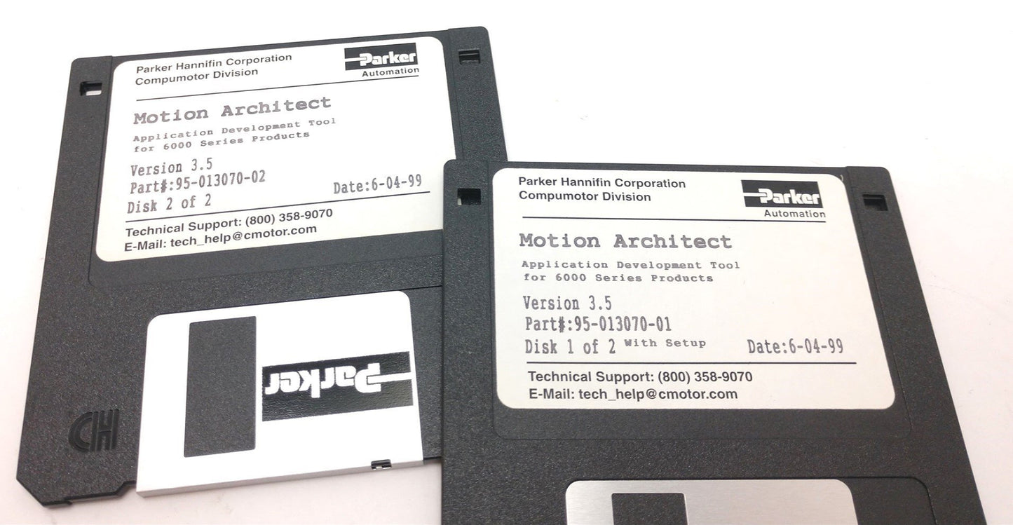 Used Parker 95-013070-01 Motion Architect Software for 6000 Series Controller V3.5