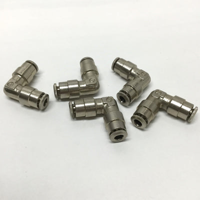 New – Open box Lot of 5 Weatherhead 1165X4M Brass Pneumatic Push-In Elbow Fitting 4MM Tube