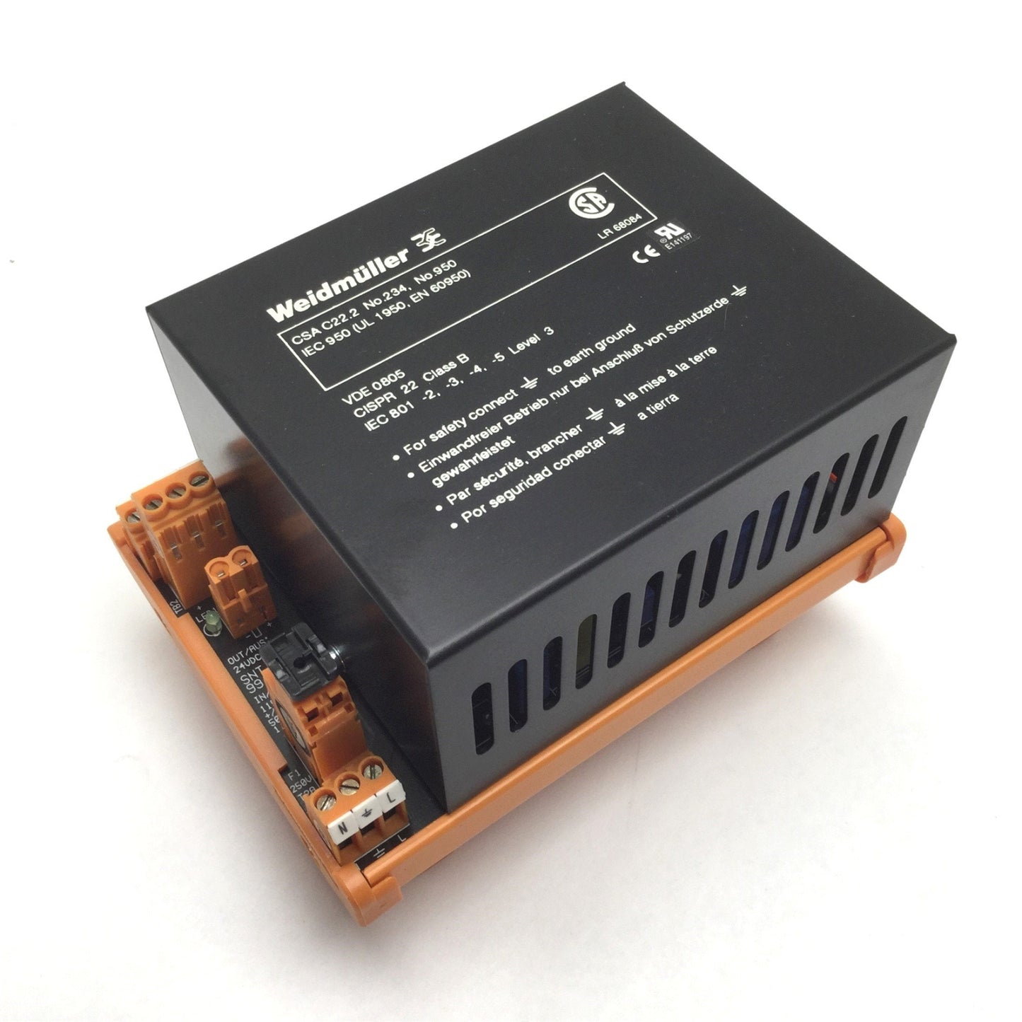 Used Weidmuller 991748 Power Supply, Input: 115-230VAC 1.2-0.6A, Output: 24VDC 2.1A