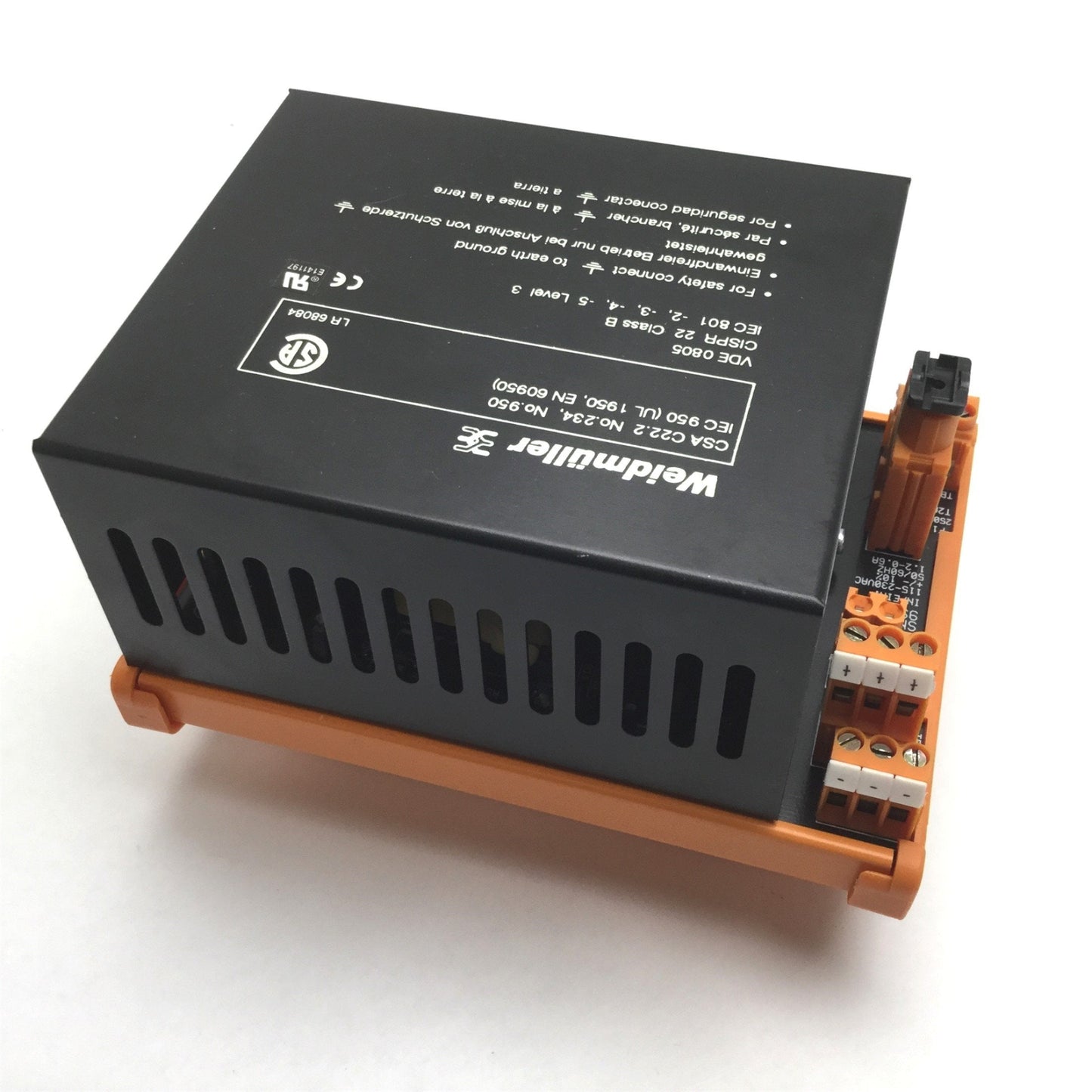 Used Weidmuller 991748 Power Supply, Input: 115-230VAC 1.2-0.6A, Output: 24VDC 2.1A
