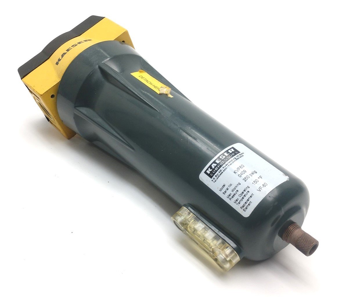 Used Kaeser KVF-60 Vapor Absorber, 1/2" NPT 250PSIG 150°F Replacement Element: VF-60