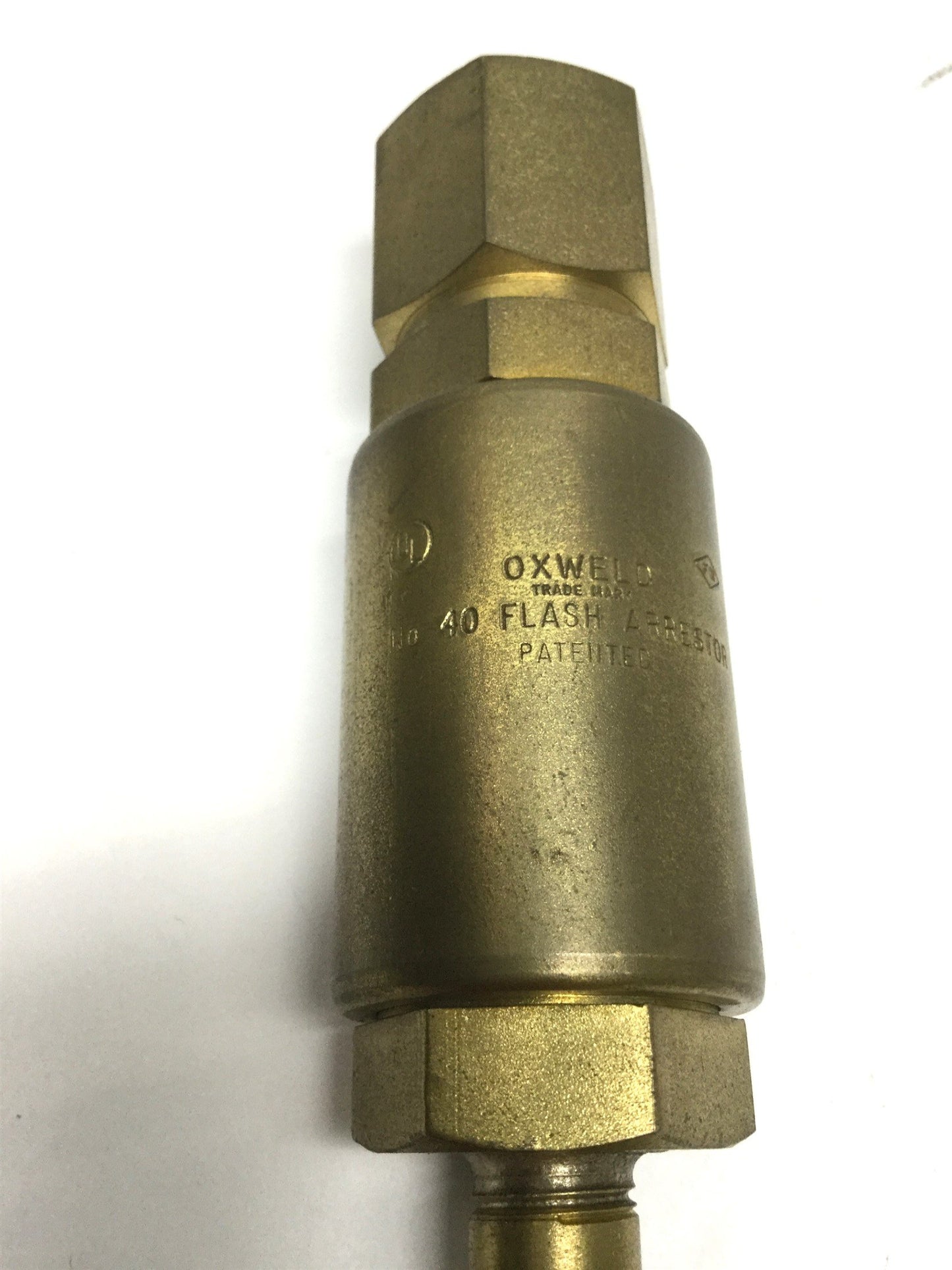 New – Open box Oxweld No. 40 Flashback Flash Arrestor Brass Cutting Torch Attachment Tool