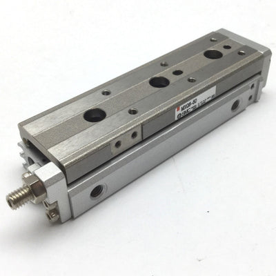 Used SMC MXQ6-50 Guided Cylinder Slide Table, 0.15-0.7MPa, Stroke: 50mm, Bore: 6mm