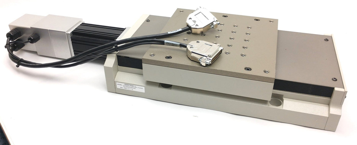 Used Aerotech ATS20010-U-40P Mechanical Bearing Ball-Screw Linear Stage 100mm w/Motor
