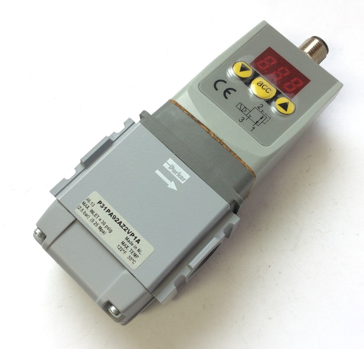 New Parker P31PA92AZ2VP1A Pneumatic Proportional Regulator 1/4 NPT, 0-29 PSIG, 24VDC