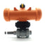 Used GF Type 233 Pneumatically Actuated Ball Valve, 3/8"NPT, 100PSI Control, NC, PVC