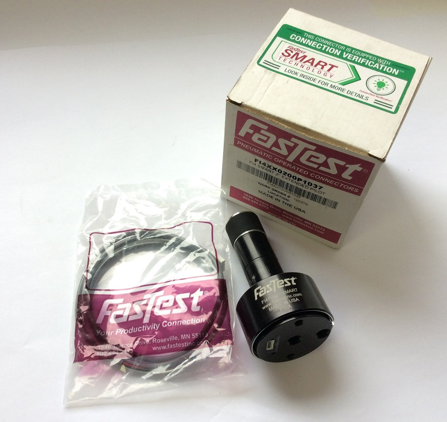 Used FasTest FI4XX0200P1037 Pneumatic Leak Tester, Smart 2" Extended Pilot, 1/8" NPT
