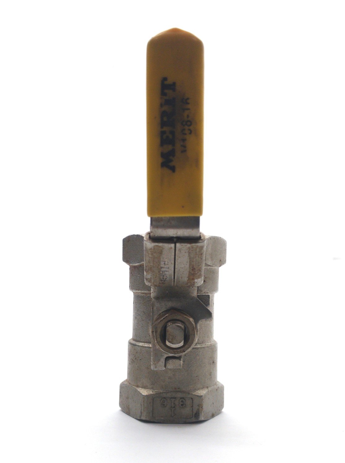 Used Merit V108-16 Stainless Steel Ball Valves, 1"NPT, 16Cv, 800PSI, 1/4 Turn