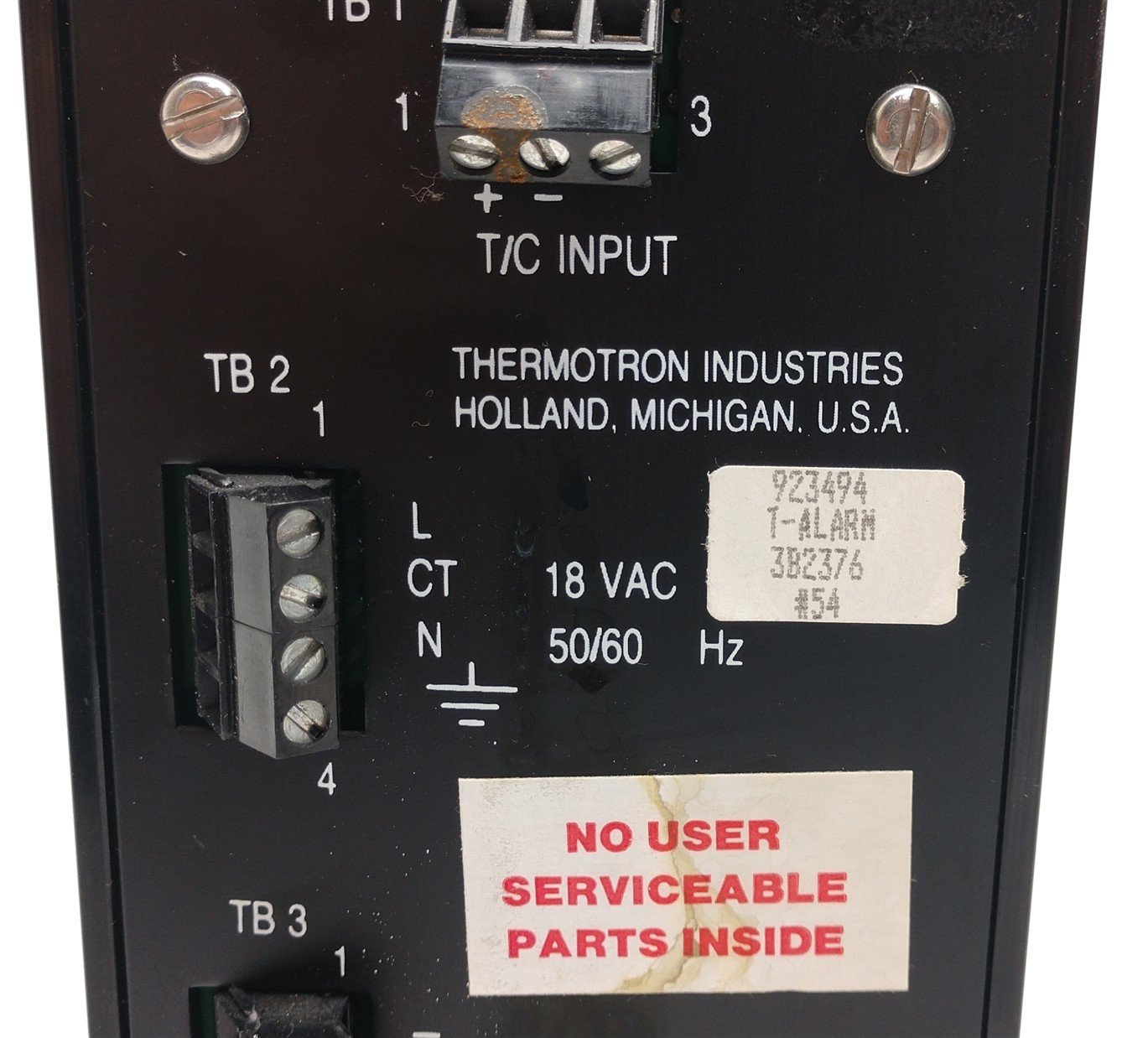 Used Thermotron 923494 Therm-Alarm, 250VAC, 5A Max, Frequency: 50/60Hz *Corrosion*