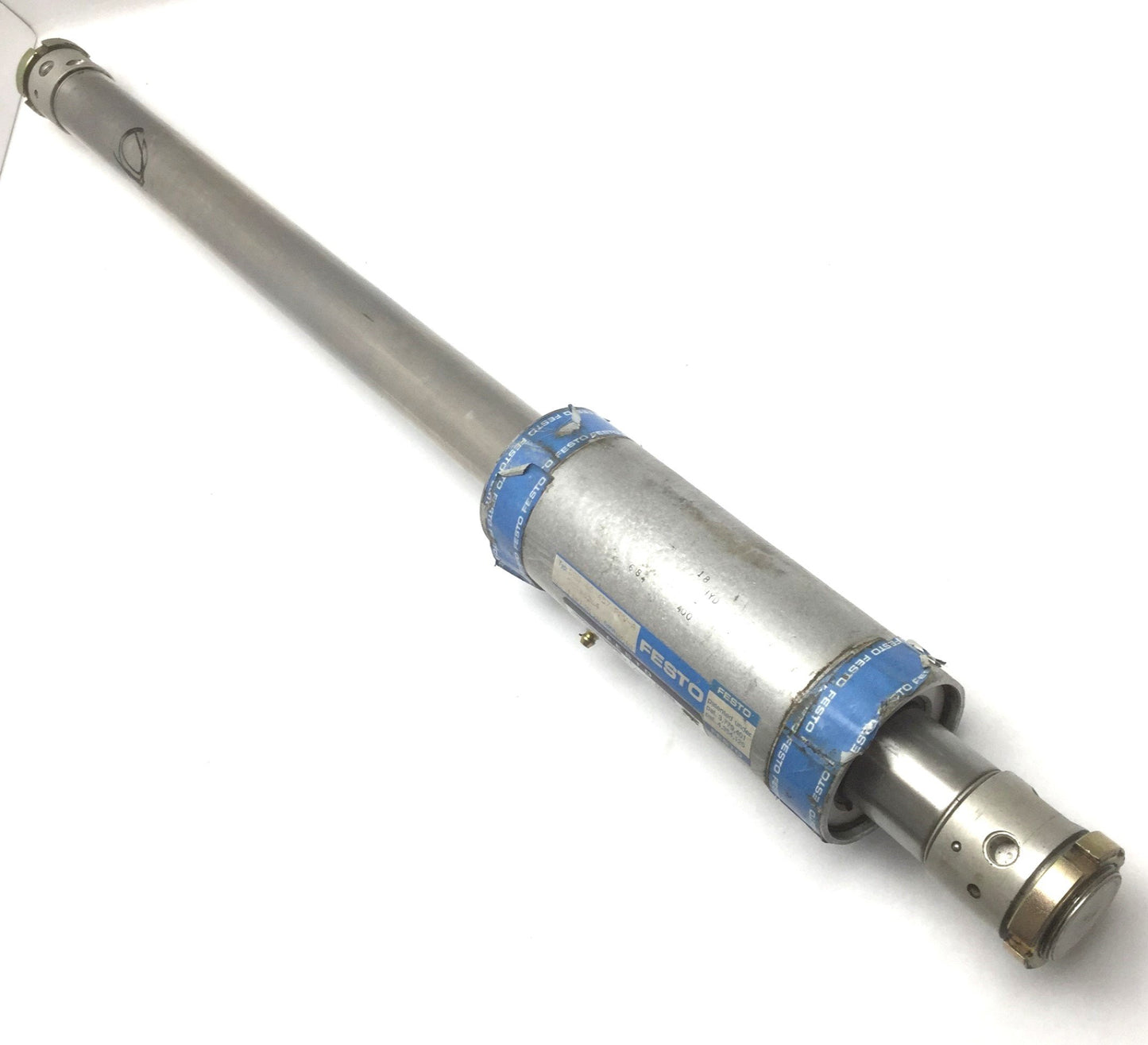 Used Festo DGO-40-457-PPV-A Pneumatic Linear Drive, Stroke: 457mm, Bore: 40mm, *Dent*