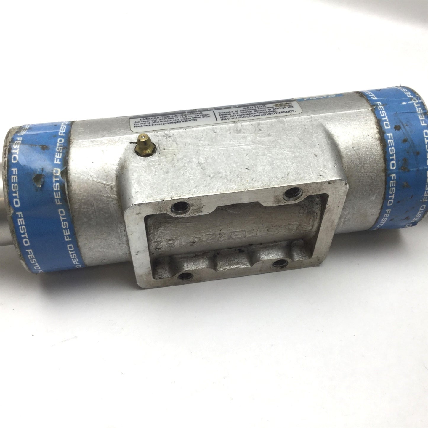 Used Festo DGO-40-457-PPV-A Pneumatic Linear Drive, Stroke: 457mm, Bore: 40mm, *Dent*