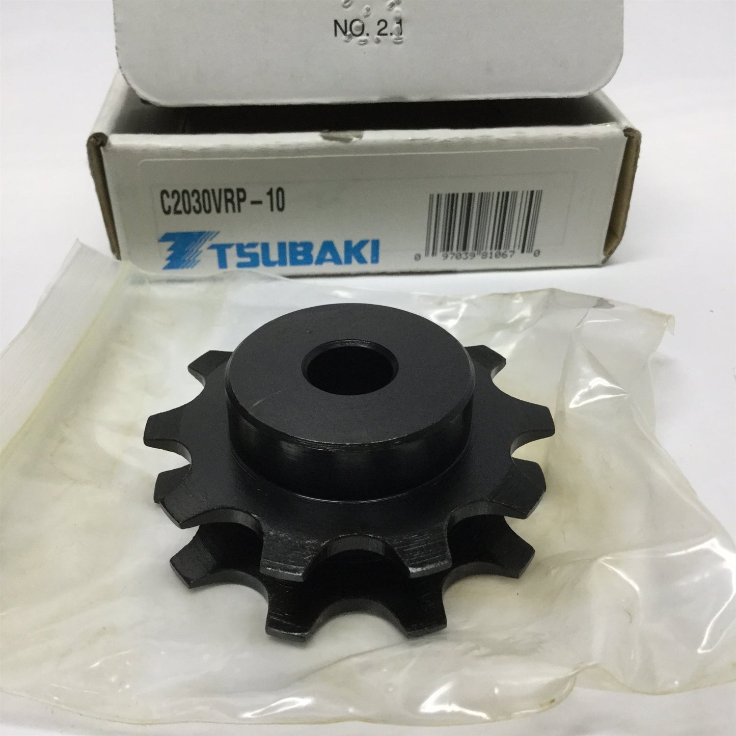 New Tsubaki C2030VRP-10 Double-Plus Roller Chain Sprocket, 10-Tooth, 1/2" Bore
