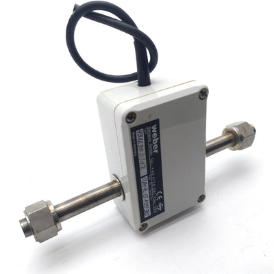 Used weber 4311.30B/12 Flow-Captor Sensor 0-3.2ft/s 435PSI 12mm Tube 4-20mA 24VDC
