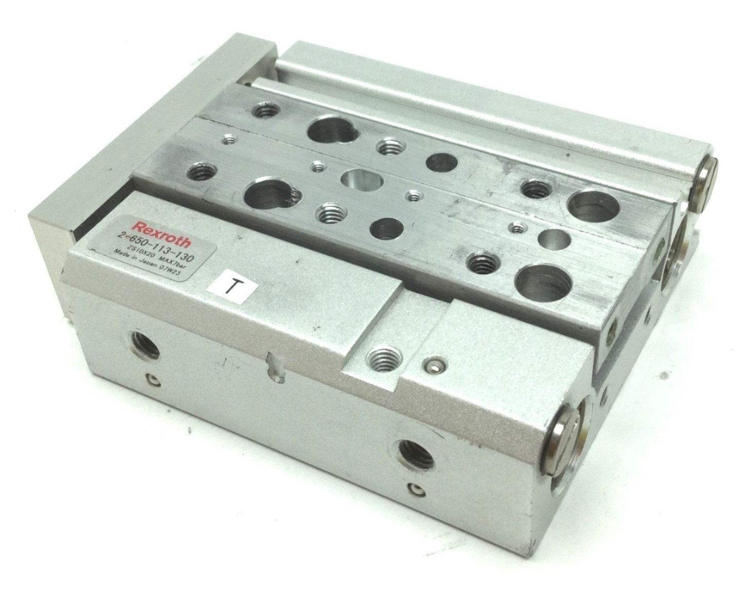 Used Rexroth 2-650-113-130 Double Acting Pneumatic Air Cylinder 20mm Travel 7 Bar Max