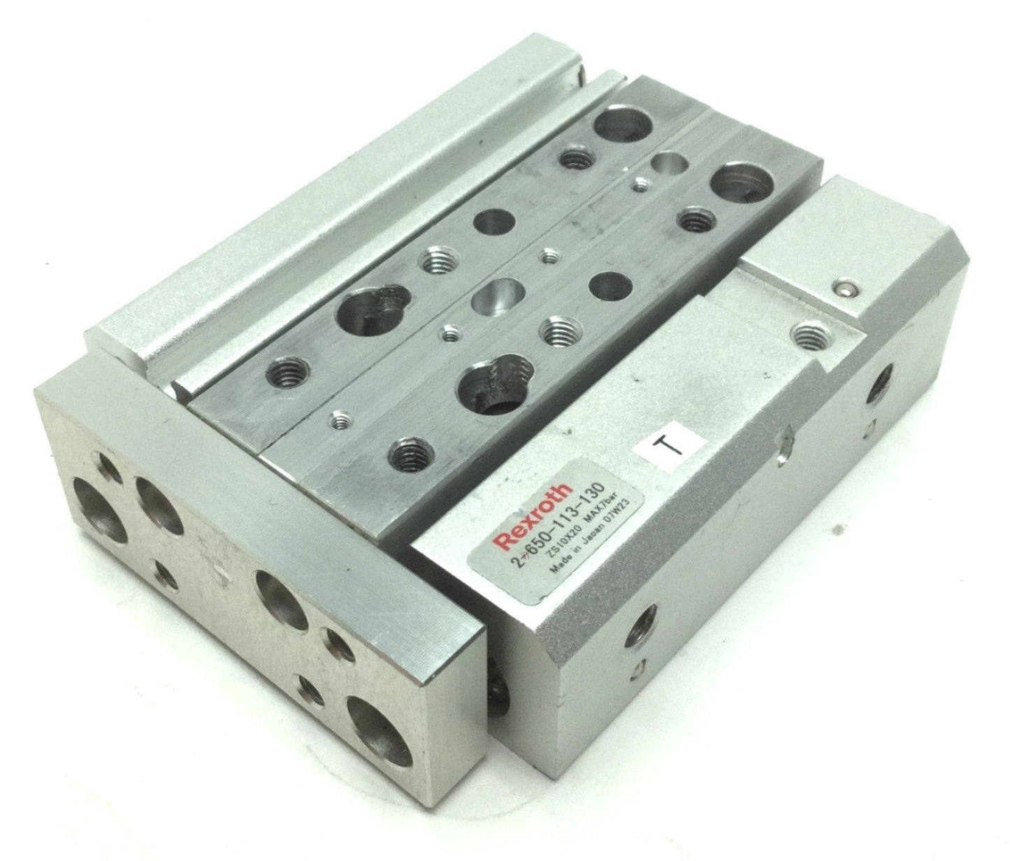 Used Rexroth 2-650-113-130 Double Acting Pneumatic Air Cylinder 20mm Travel 7 Bar Max