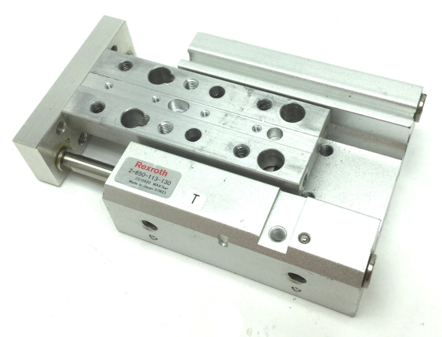 Used Rexroth 2-650-113-130 Double Acting Pneumatic Air Cylinder 20mm Travel 7 Bar Max