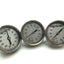 Used Lot of 3 Ashcroft 0-200 kPa Pressure Gauge Glycerin Filled 1/4" NPT 316 SS
