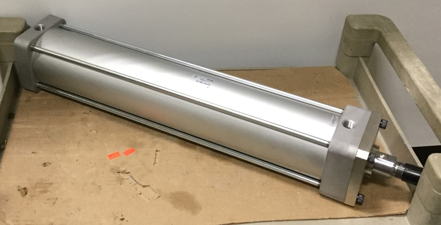 New SMC NCDA1R400-2000N-XB5 Tie Rod Air Cylinder 4" Bore, 20" Stroke Side Tapped