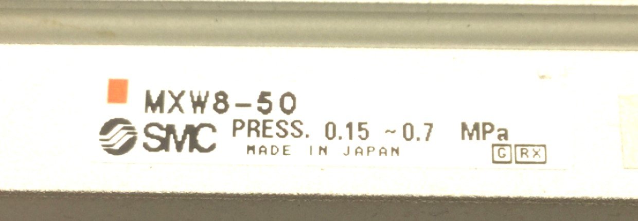 Used SMC MXW8-50 Pneumatic Slide Table Bore:8mm Stroke:50mm Double Acting 0.7MPa Max
