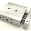 Used SMC CXSM25TN-10 Slide Bearing Dual Rod Cylinder, 1/8" NPT, Stroke: 10mm