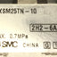 Used SMC CXSM25TN-10 Slide Bearing Dual Rod Cylinder, 1/8" NPT, Stroke: 10mm