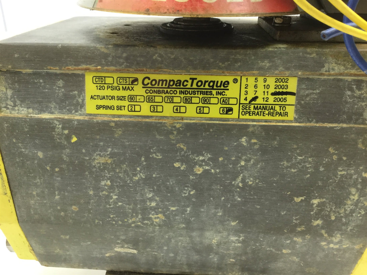 Used Conbraco CompacTorque CTS-60 Pneumatic Rotary Actuator Spring Return 120psi