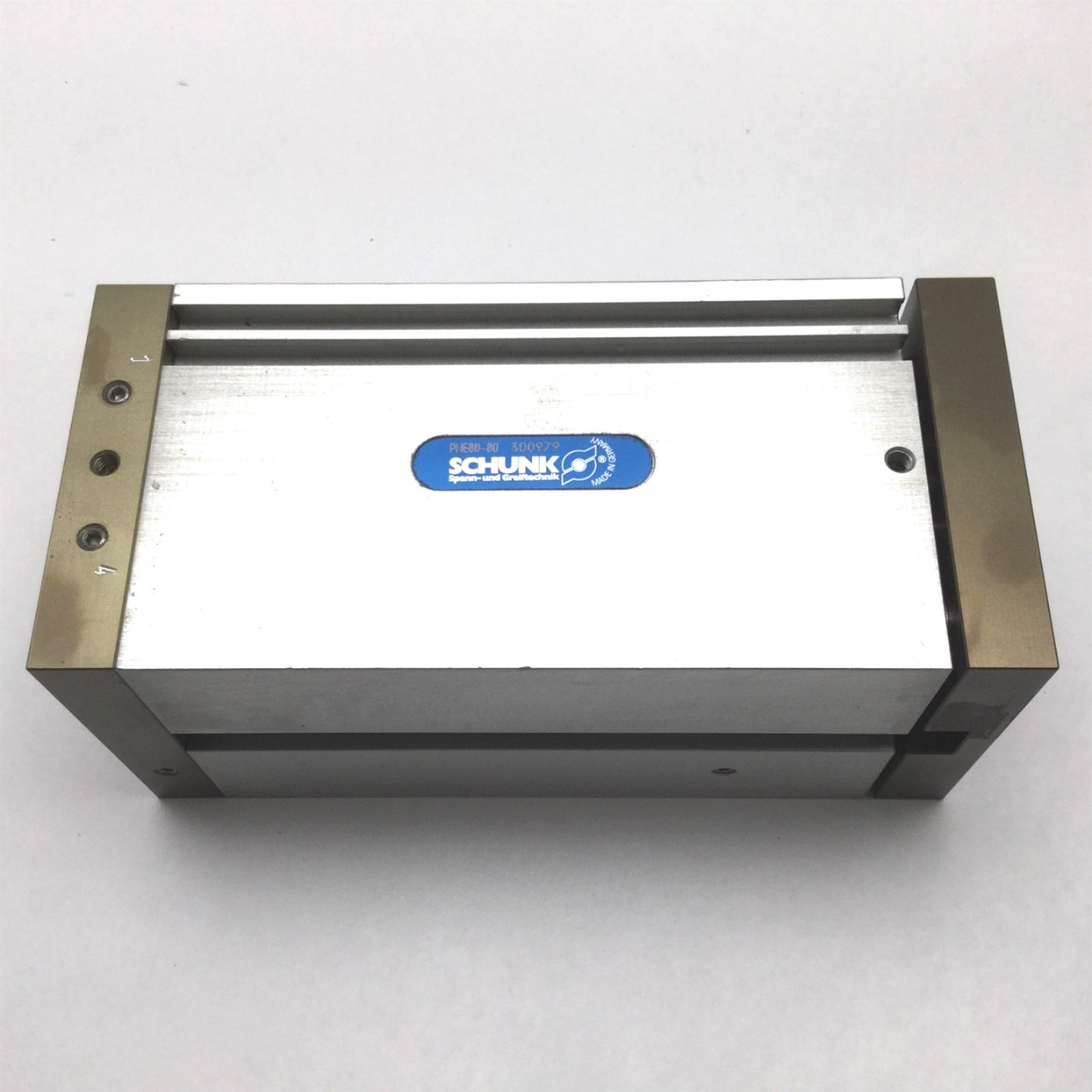 Used Schunk PHE80-80 300979 Pneumatic Linear Slide Cylinder, Stroke: 70mm, M5x0.8