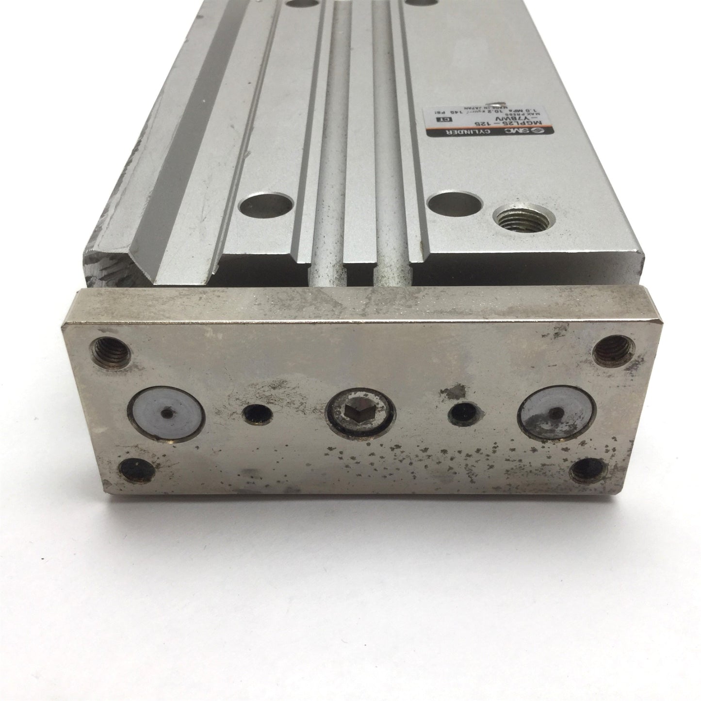 Used SMC MGPL25-125-Y7BWV Compact Guide Cylinder, Spring Return, Stroke: 125mm