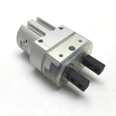 New – Open box SMC MHQJ2-20DS Pneumatic Gripper, Stroke: 10mm, Bore: 20mm, Ports: M5x0.8