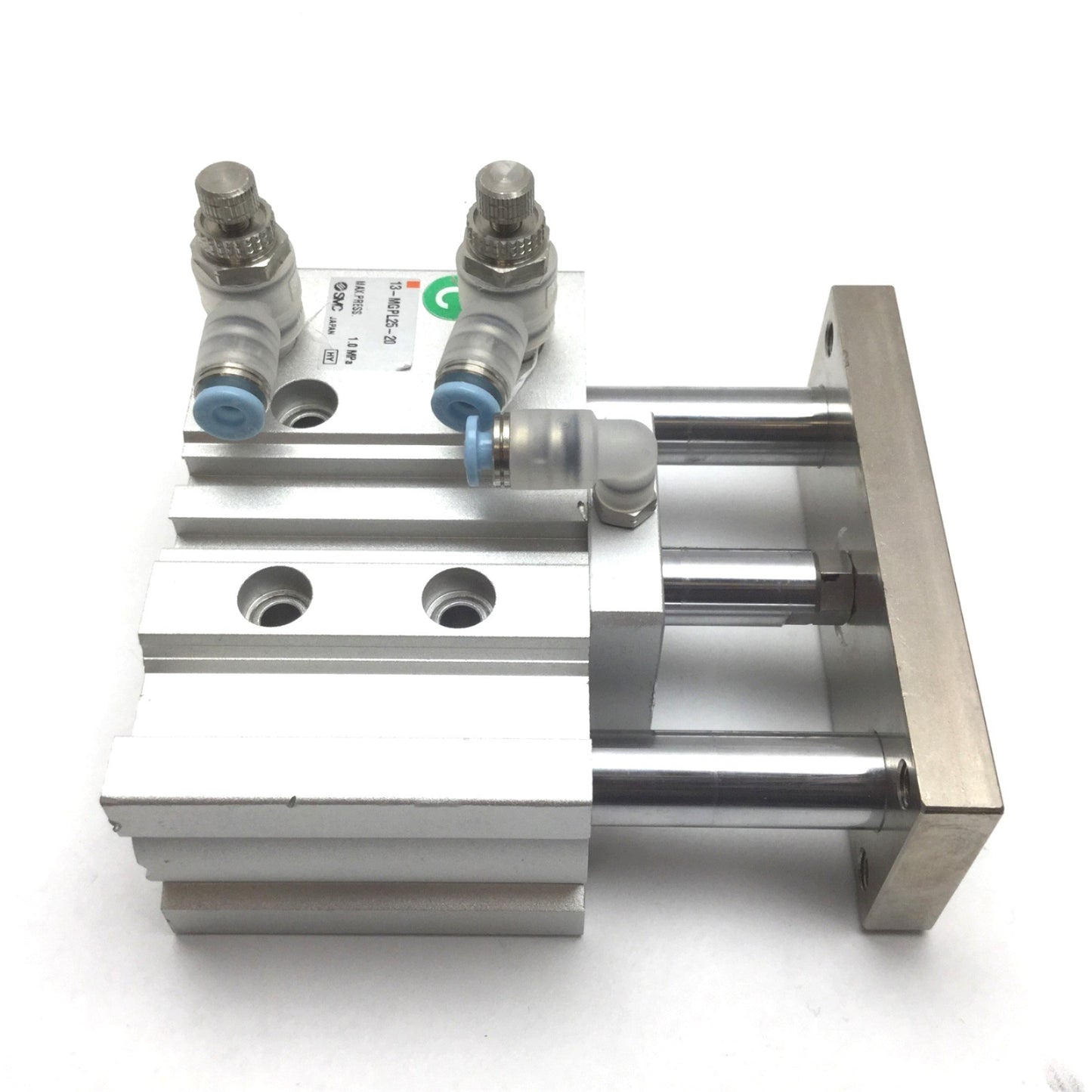Used SMC 13-MGPL25-20 Compact Guide Cylinder, Bore: 25mm, Stroke: 20mm, 1.0MPa Max