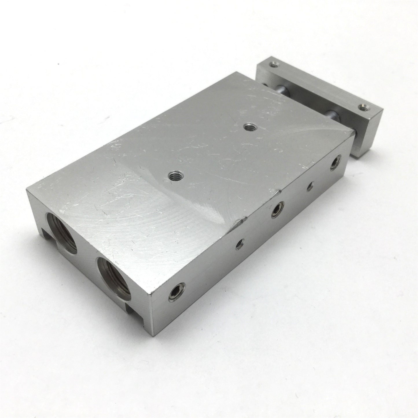 Used SMC 10-CXSL10-20 Dual Rod Cylinder, Bore: 10mm, Stroke: 20mm, Ports: M5x0.8