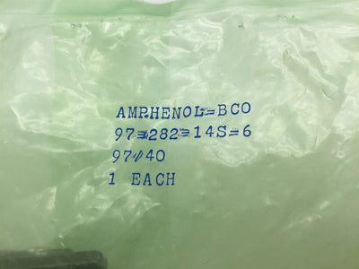 New Lot of 4 Amphenol Industrial 97-282-14S-6 Shell Connector Housing 6-Pin Female