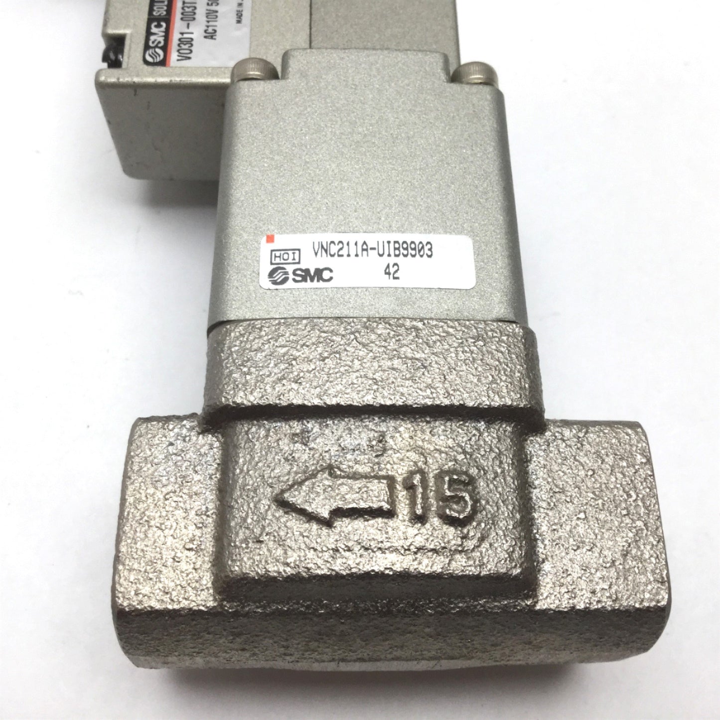 Used SMC V0301-003TZ-X302 Solenoid Valve with VNC211A-UIB9903 Process Valve
