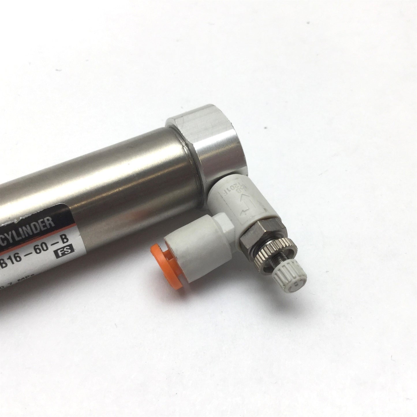 Used SMC 11-CDJ2B16-60-B Pneumatic Cylinder, Bore: 16mm, Stroke: 60mm, M5 x 0.8