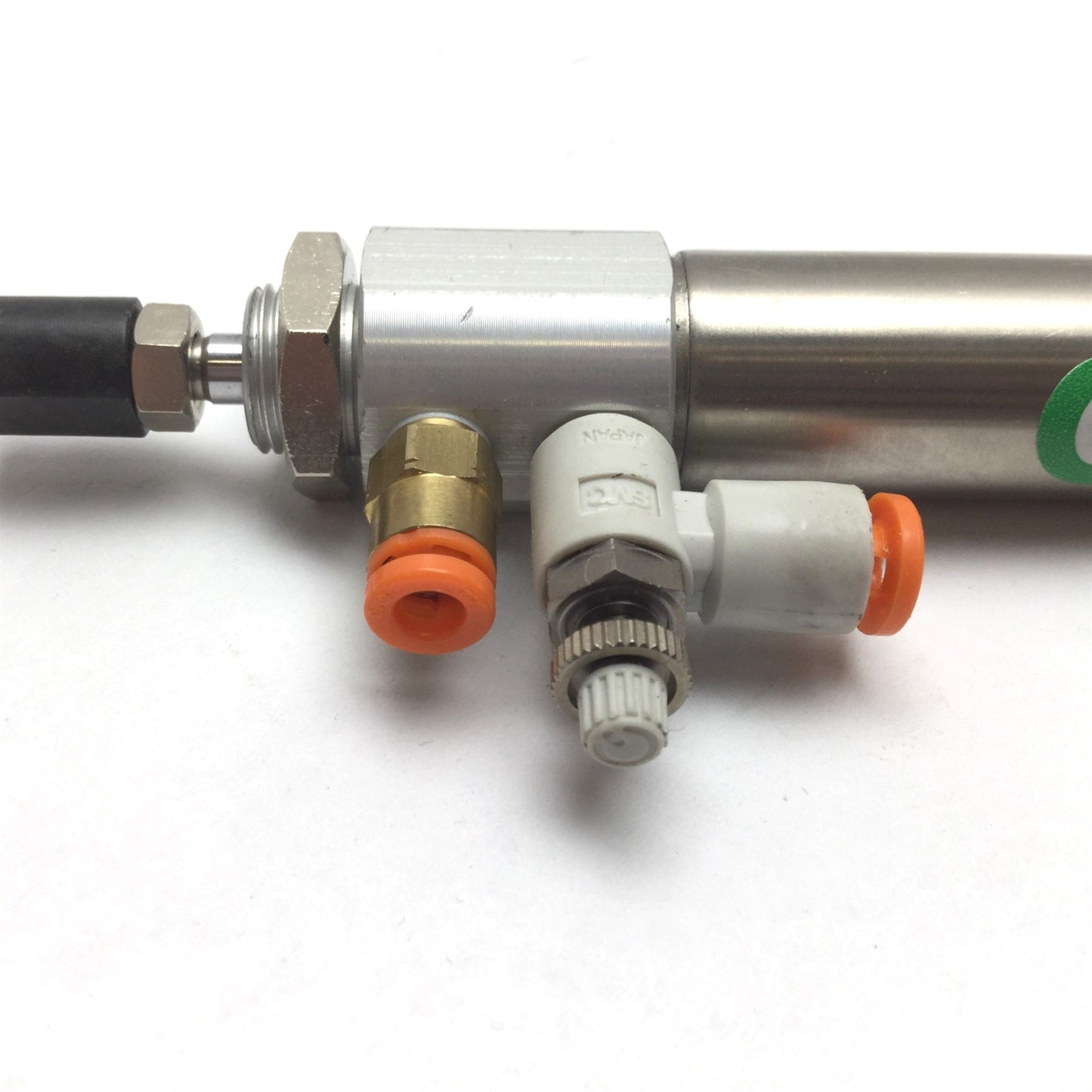 Used SMC 11-CDJ2B16-60-B Pneumatic Cylinder, Bore: 16mm, Stroke: 60mm, M5 x 0.8