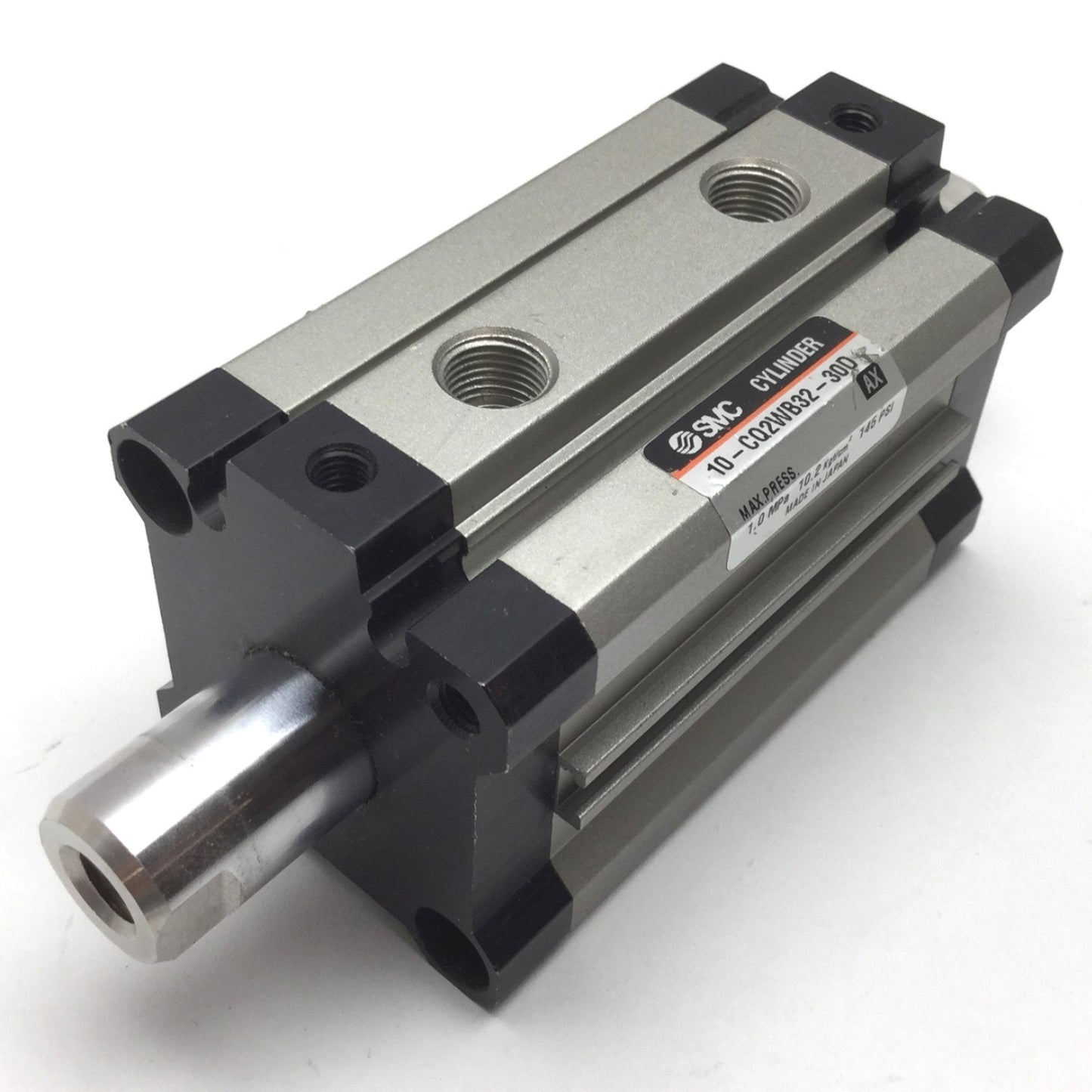 Used SMC 10-CQ2WB32-30D Compact Cylinder, Double Rod, Bore: 32mm, Stroke: 30mm