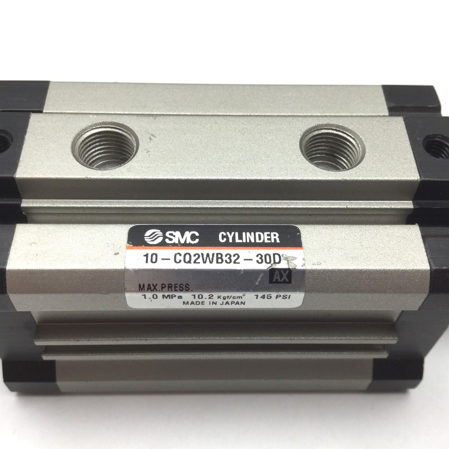 Used SMC 10-CQ2WB32-30D Compact Cylinder, Double Rod, Bore: 32mm, Stroke: 30mm