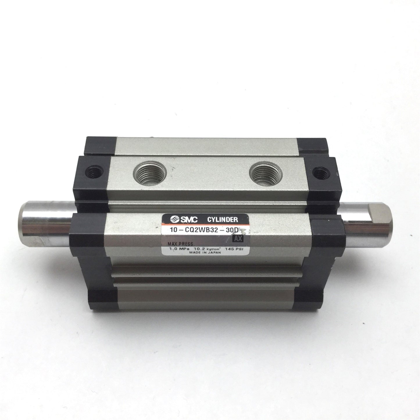 Used SMC 10-CQ2WB32-30D Compact Cylinder, Double Rod, Bore: 32mm, Stroke: 30mm