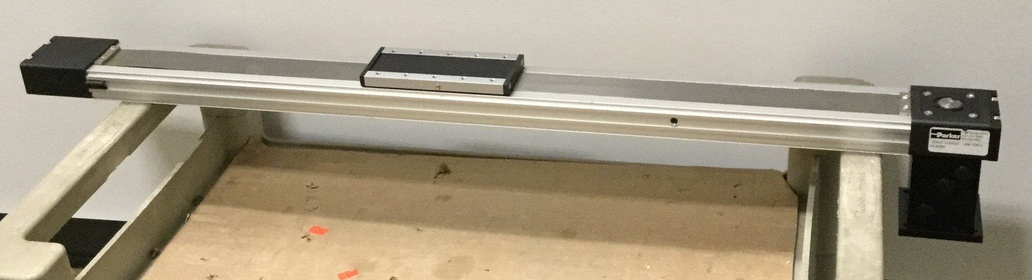 Parker Ball Screw Slide 650mm Travel Stage: 156x68mm Input: 16mm w/Ada ...