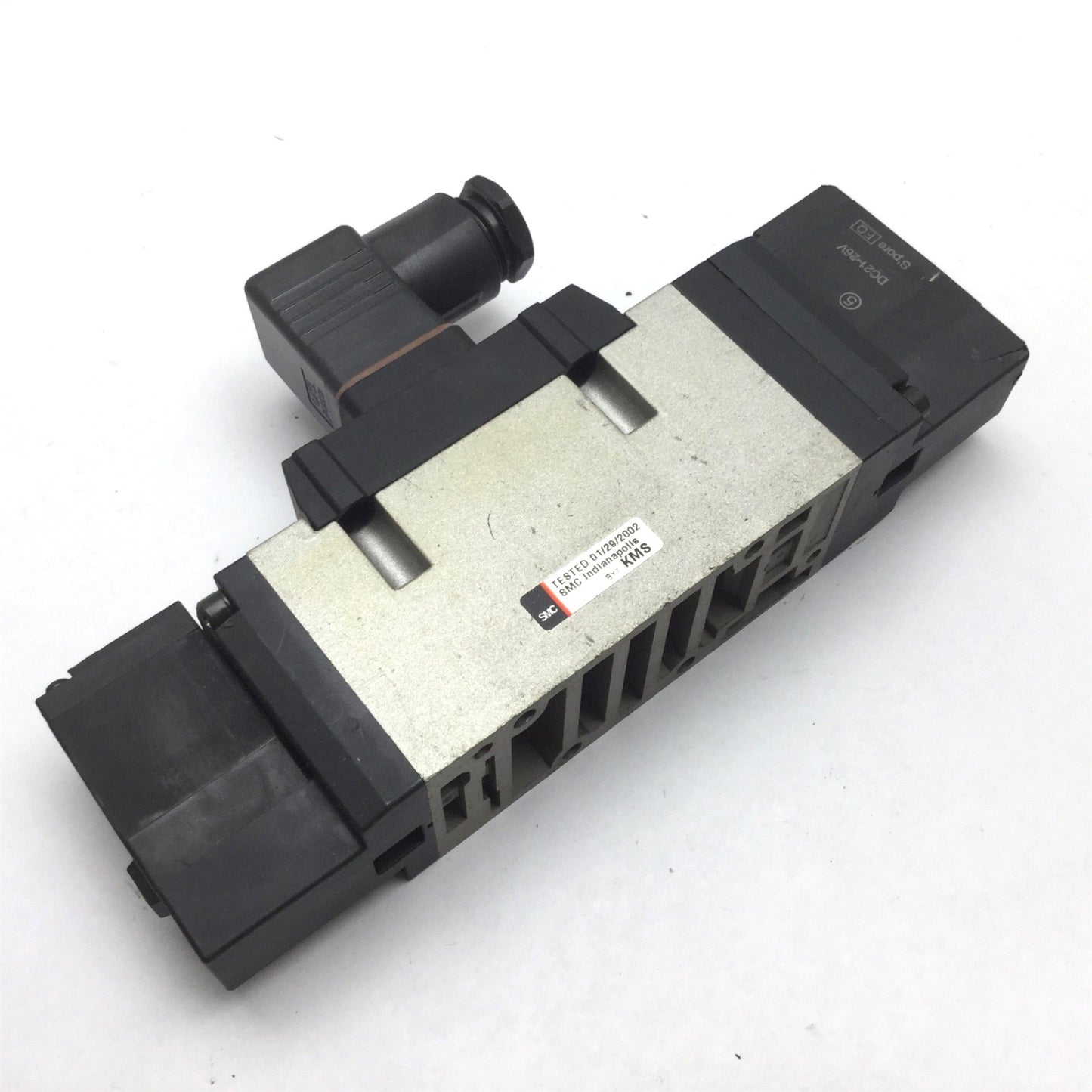 Used SMC NVFS4510-5DZ Solenoid Valve, 3-Position 5-Port, Voltage: 24VDC, 22-150psi