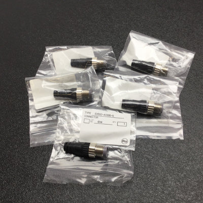 New – Open box Lot of 5 Omron EX500-AC000-S Termination Plug, 8-Pin Male Connection