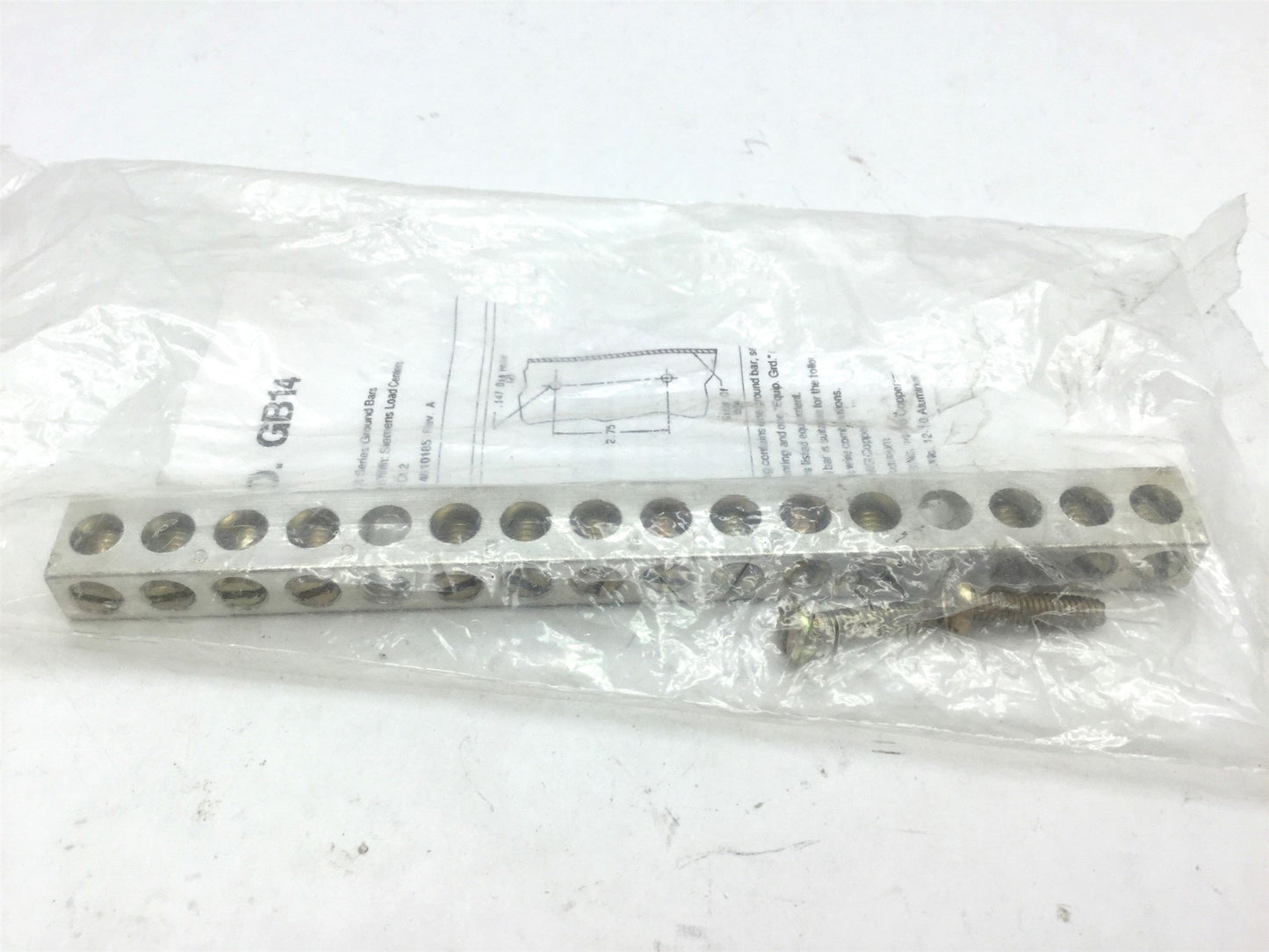 New Lot of 2 New Siemens GB14 Ground Bar Kits, 14 Connection Points