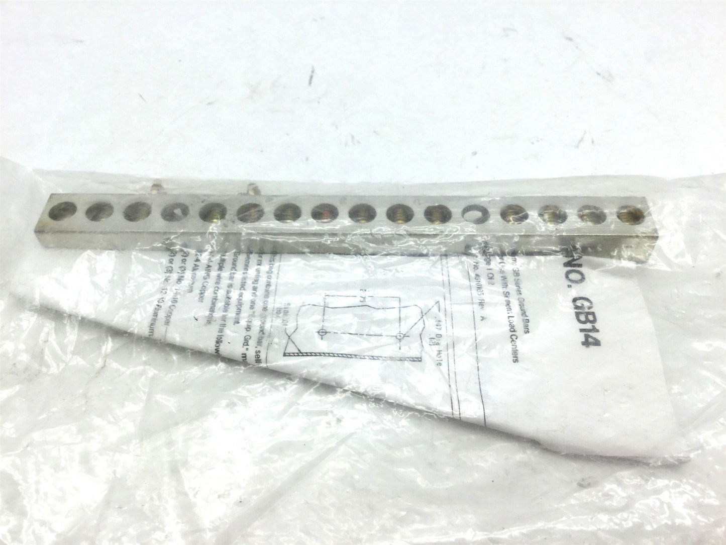 New Lot of 2 New Siemens GB14 Ground Bar Kits, 14 Connection Points